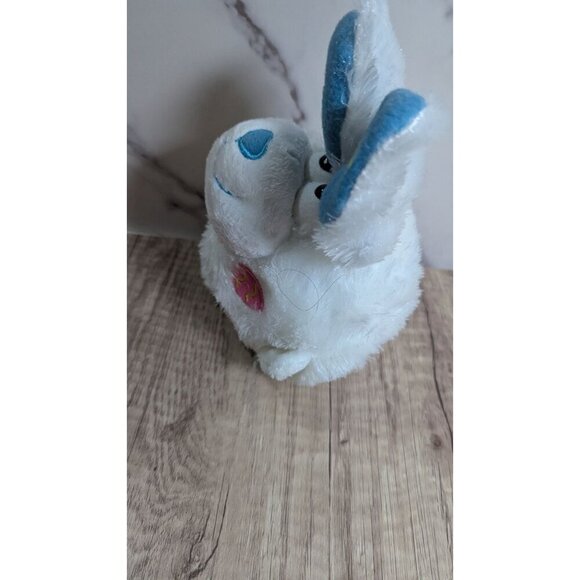 White & Blue Plush Bunny With Colorful Patches WalMart Easter 7" - Picture 5 of 9